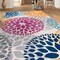 World Rug Gallery Modern Floral Circles Design 5'x7' Multi Area Rug 9099MULTI5X7 - alternate 5